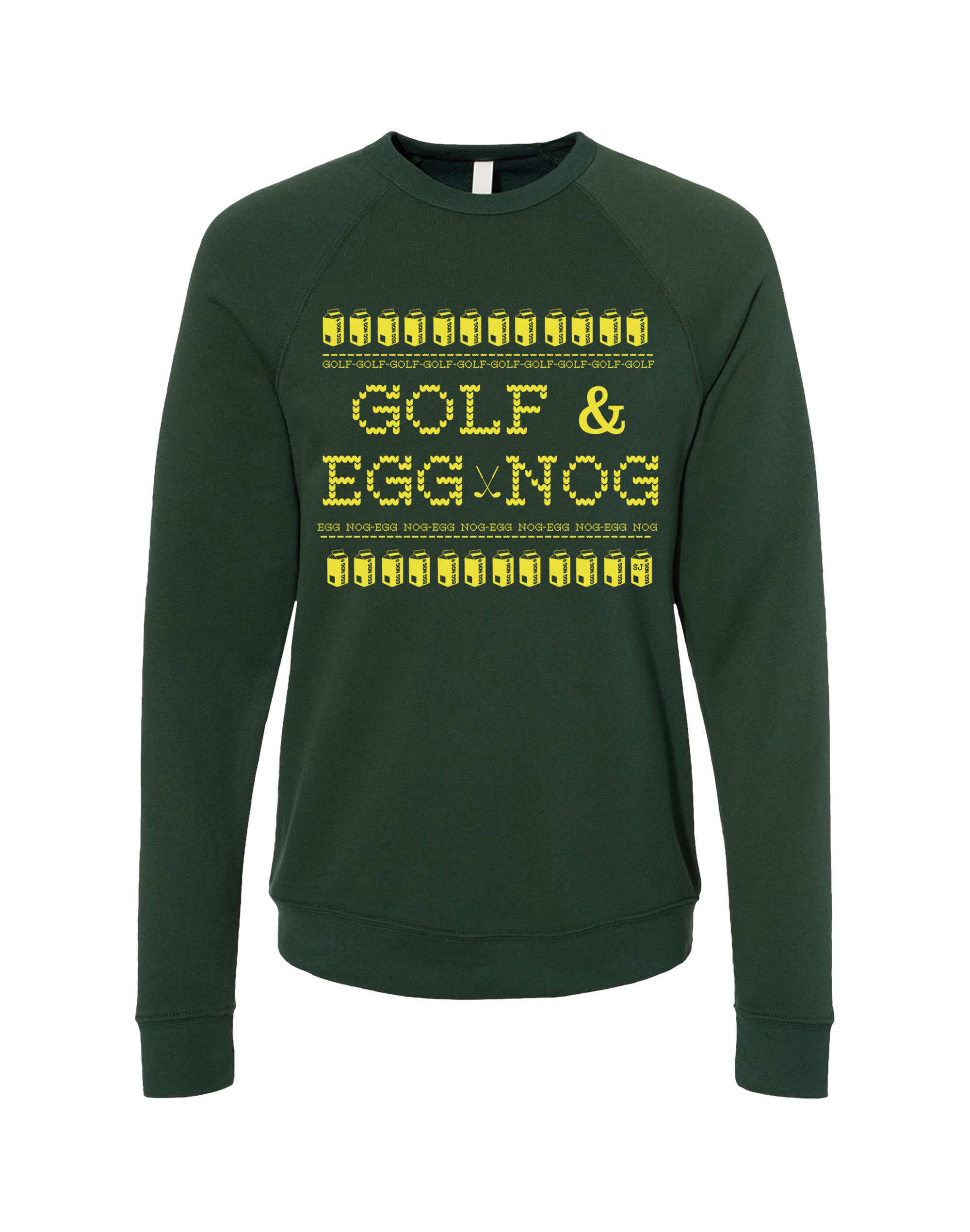 Golf & Egg Nog Unisex Ugly Golf Sweatshirt