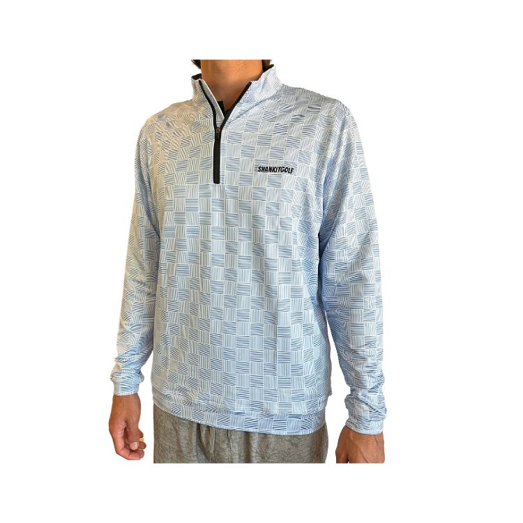 Blue Checker Quarter Zip