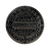 Manhole‑cover style golf ball marker with street‑wise texture and metal finish