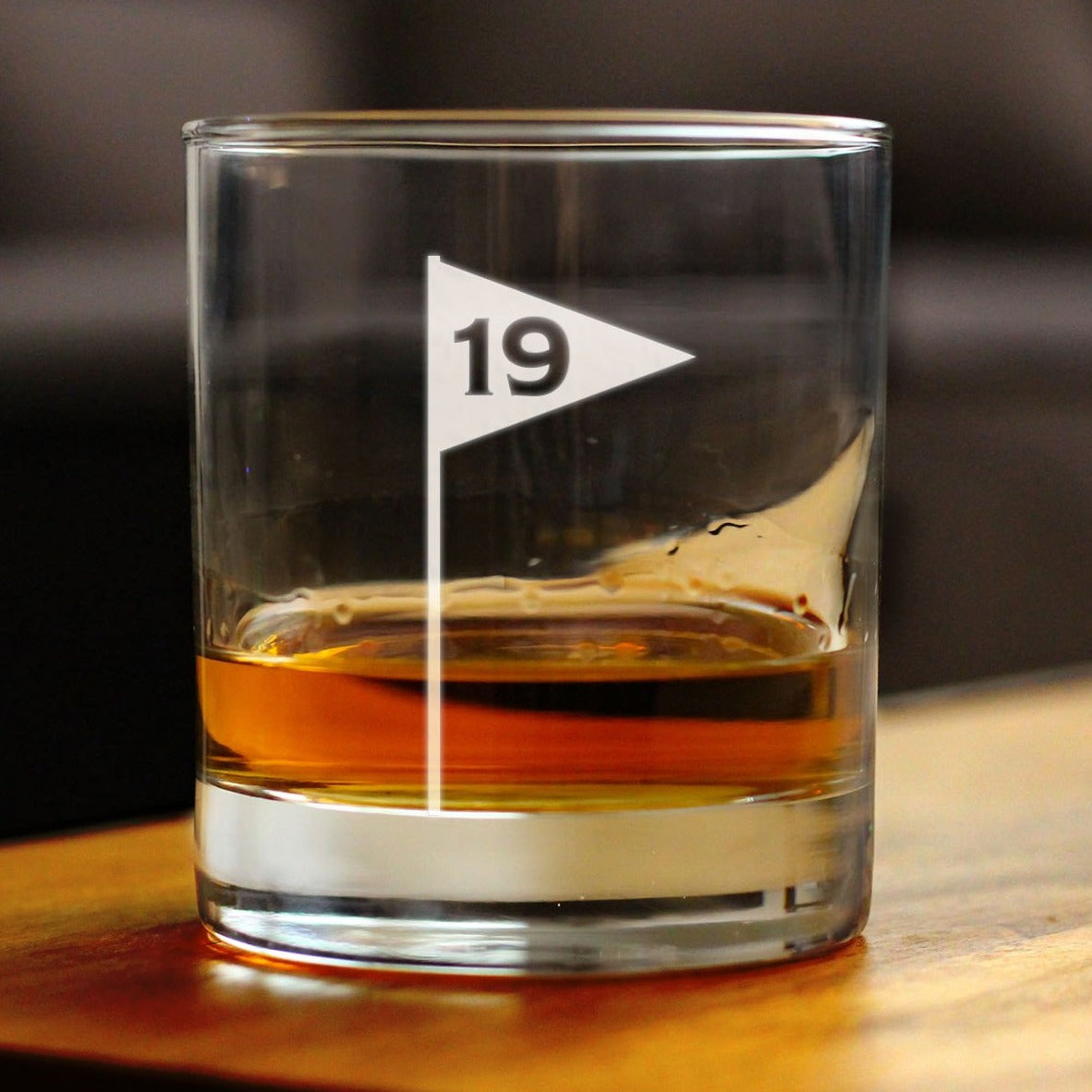 19th Hole & Golf Ball Rocks Glass