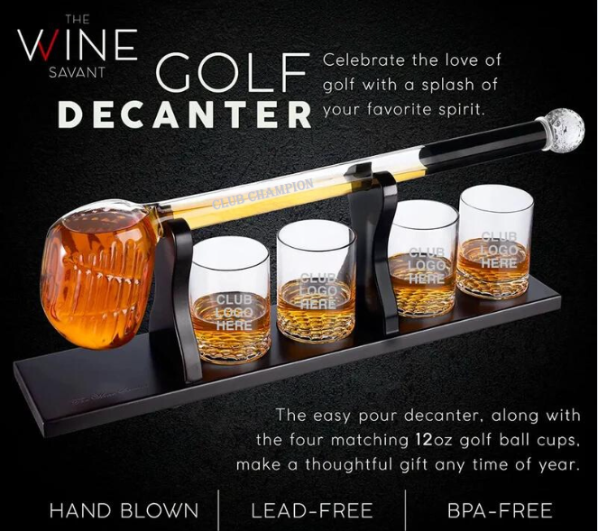 Golf Tournament Golf Club Decanter Set