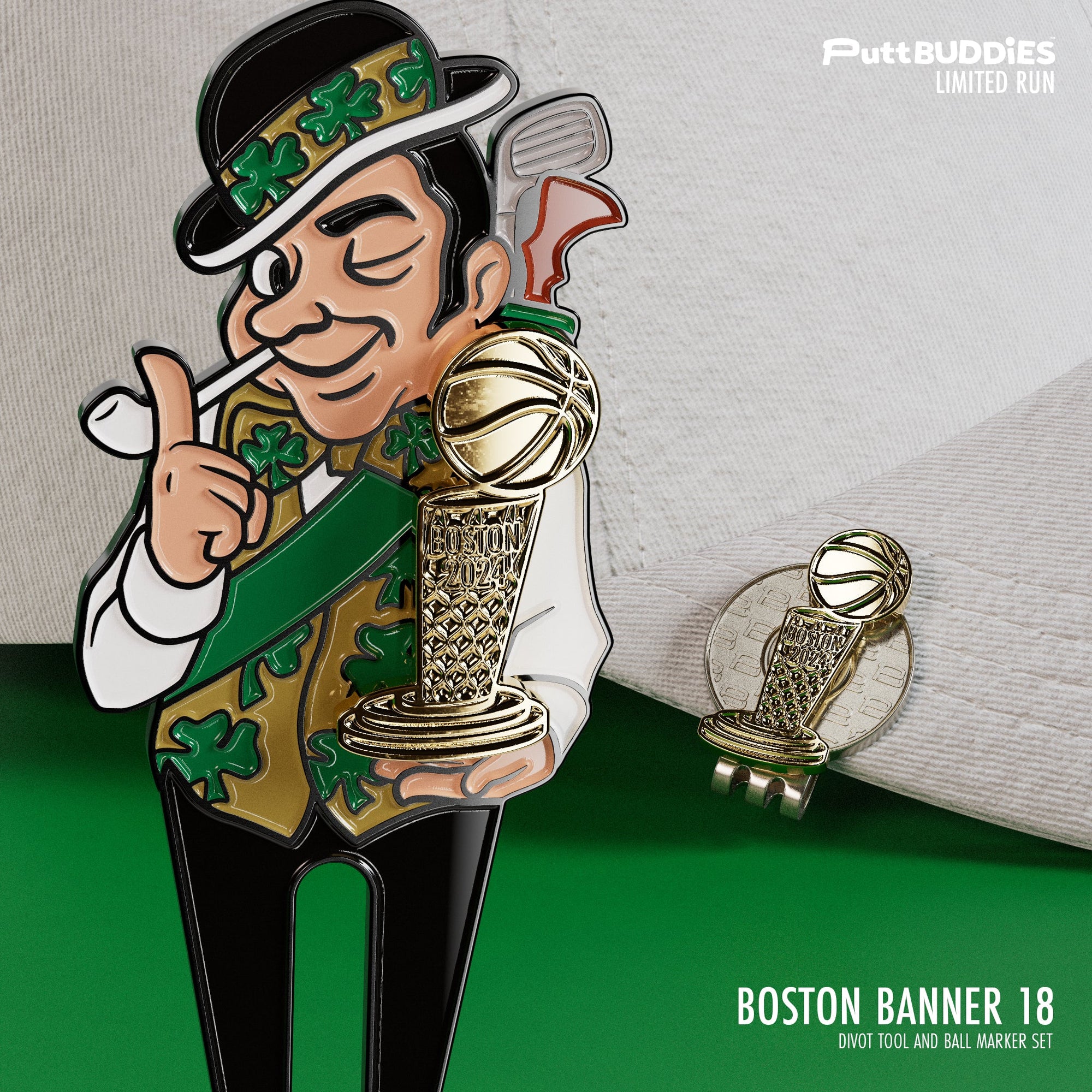 Boston Celtic Divot Tool and Magnetic Ball Marker Gift Set