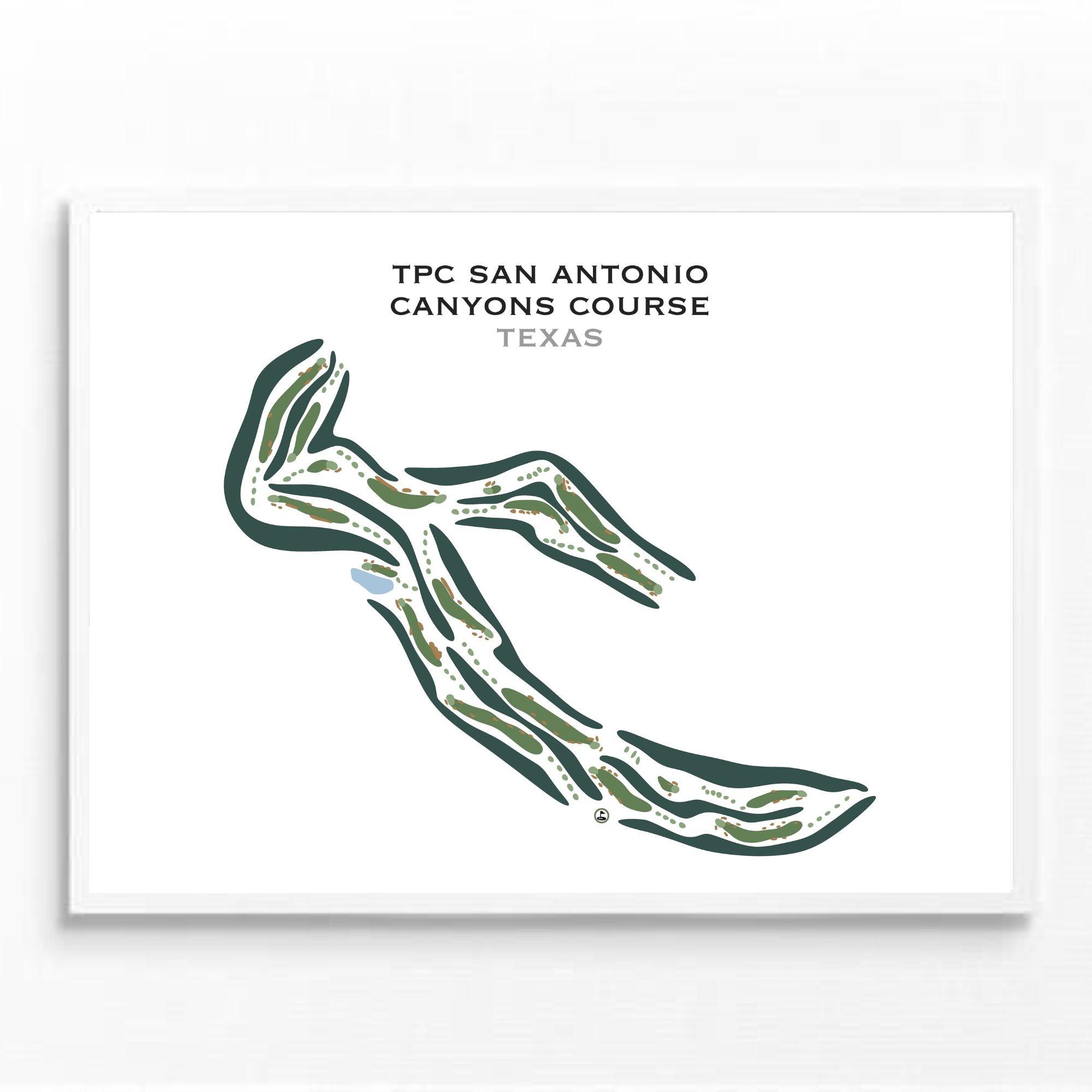 TPC San Antonio Canyons Course , Texas - Printed Golf Courses