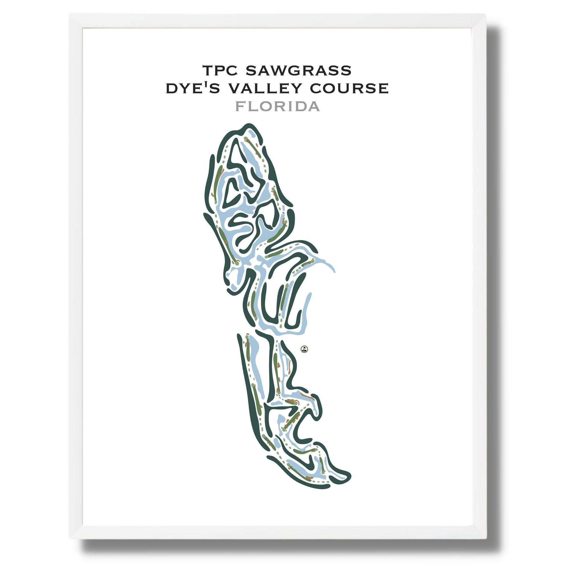 TPC Sawgrass Dye's Valley Course, Florida - Printed Golf Courses