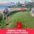 Portable 9-hole backyard golf game set with flagsticks and balls.