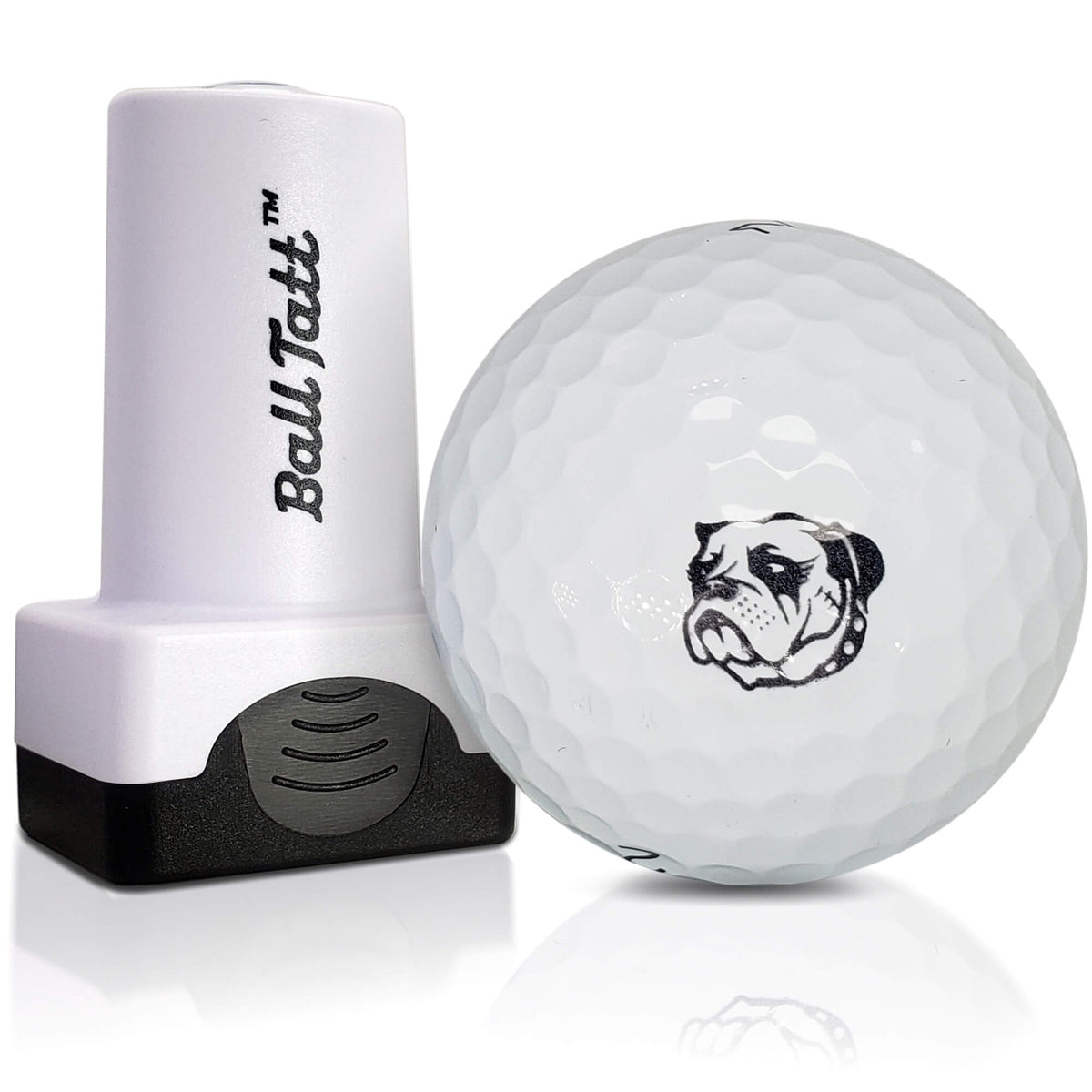 Bulldog golf ball stamp for durable and unique ball marking.