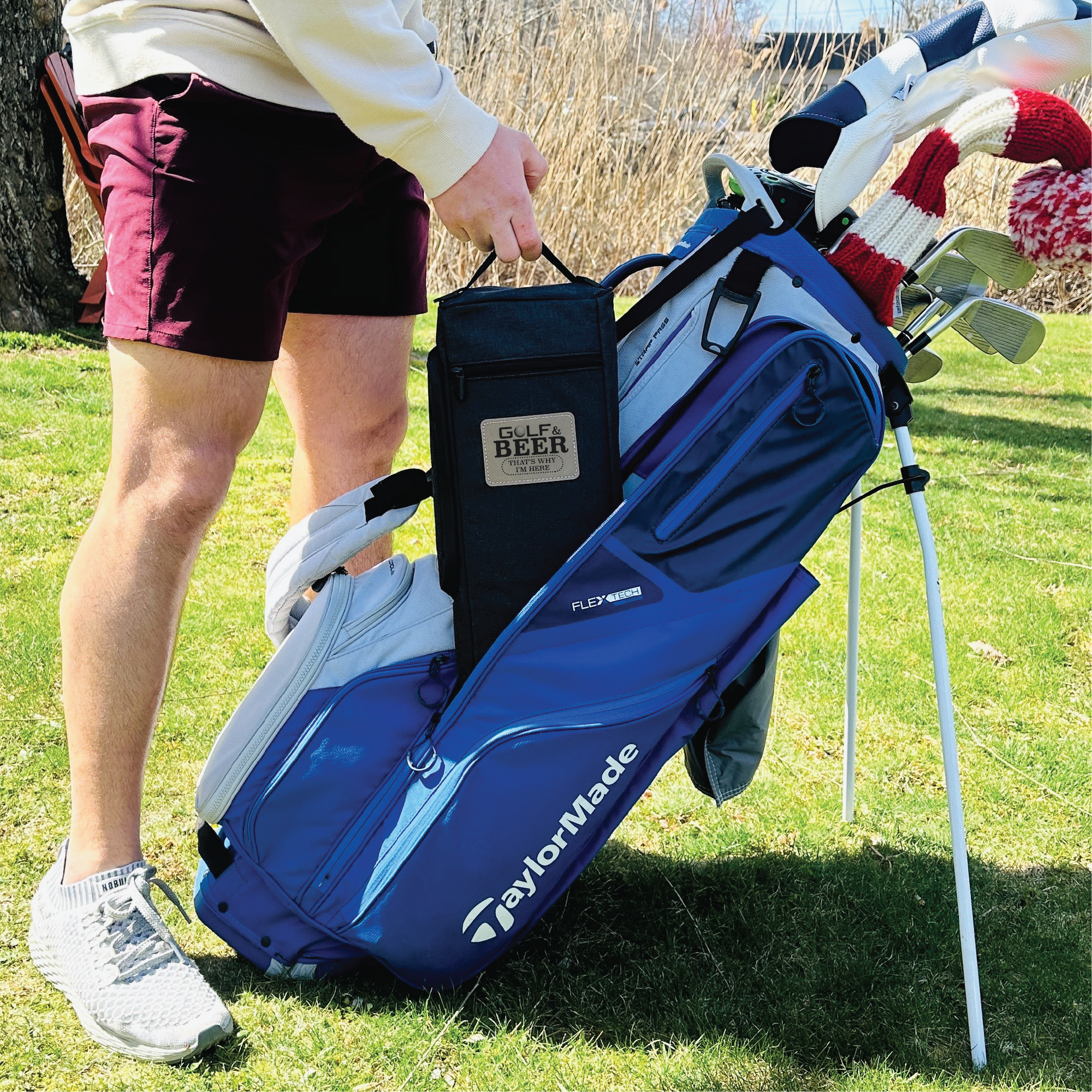 Golf & Beer Is Why I'm Here Cooler