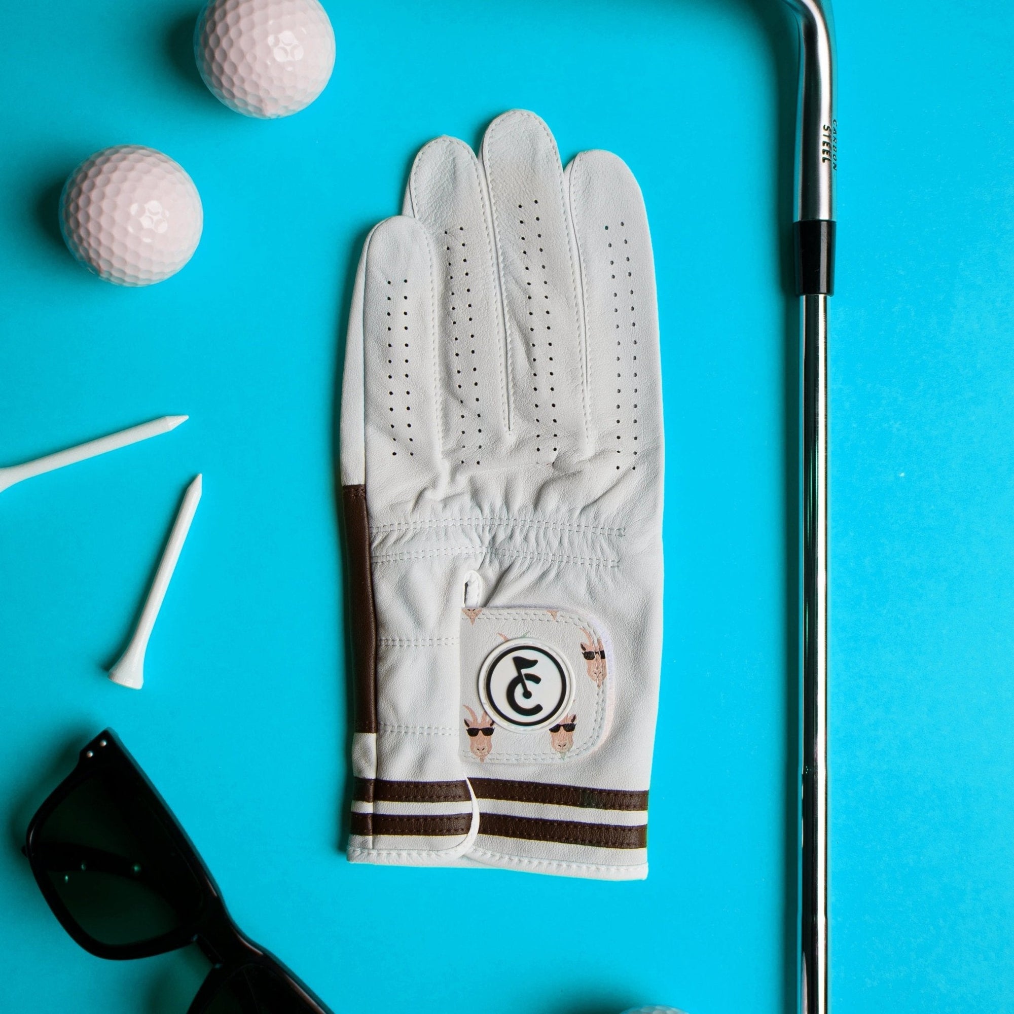 G.O.A.T. cabretta leather golf glove with ventilation and palm pad