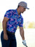 Pink Palm Golf Polo Shirt