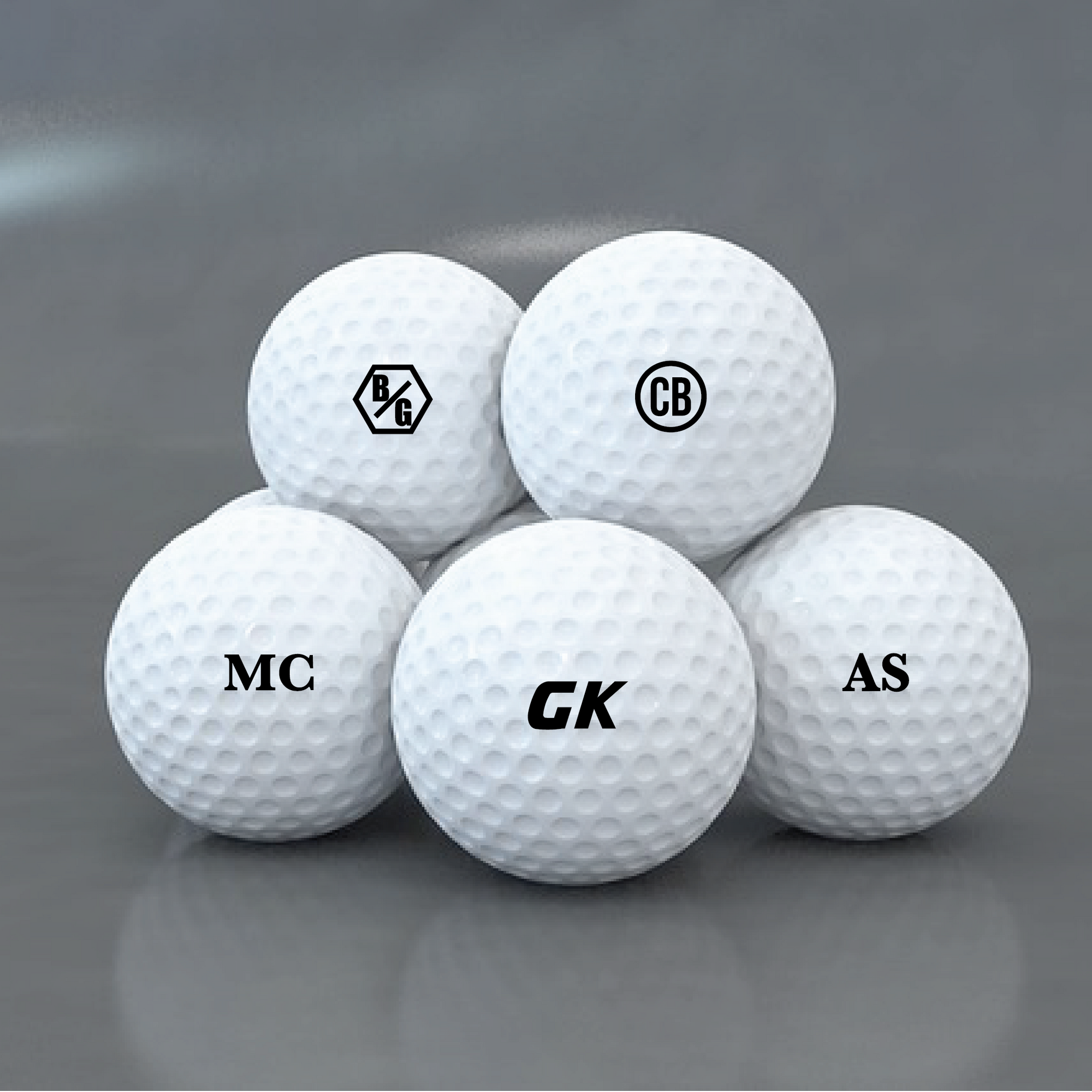 Custom Initials Golf Ball Stamp