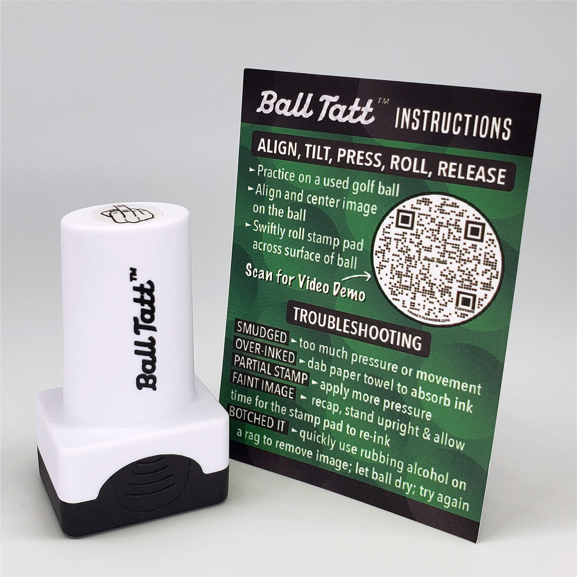 Middle Finger Golf Ball Stamp