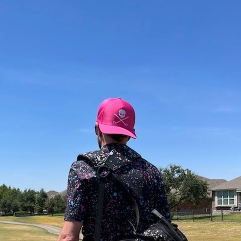 Pink Skull Golf Hat