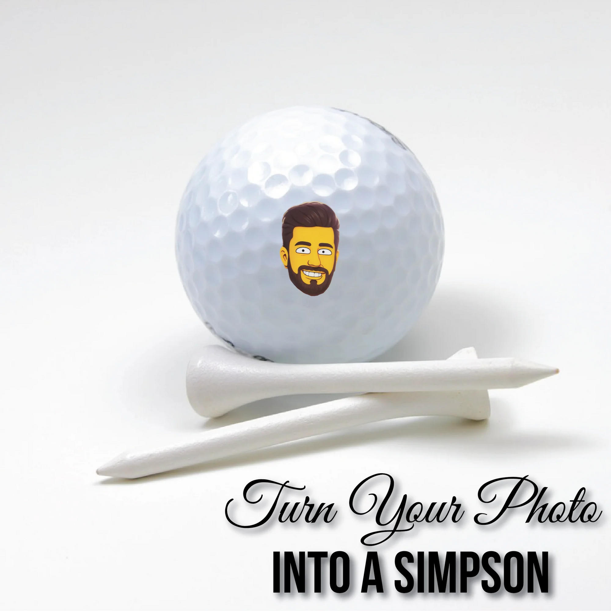 Custom Simpson Caricature Golf Ball