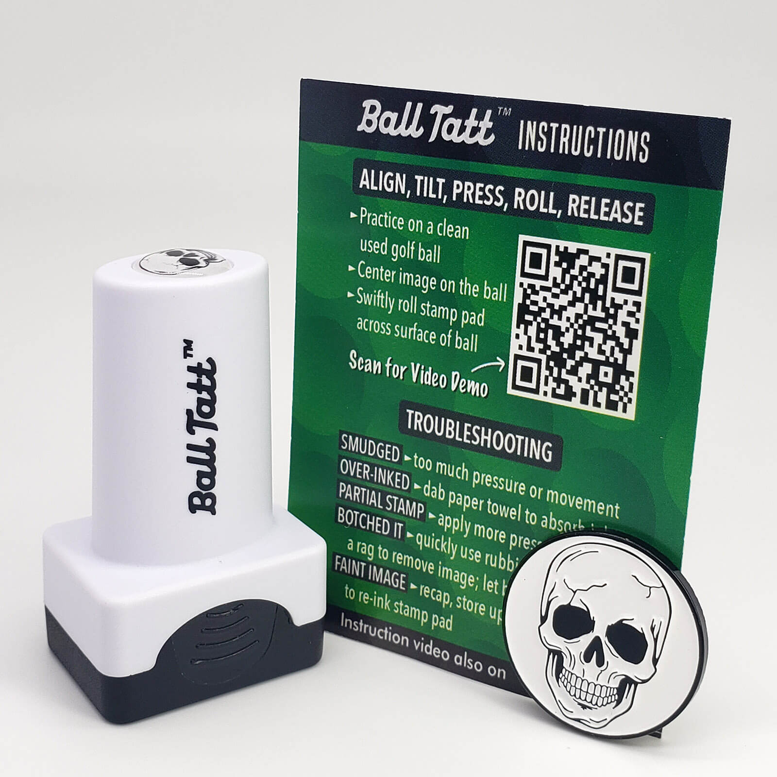 Skull Golf Ball Stamp and Marker Gift Set