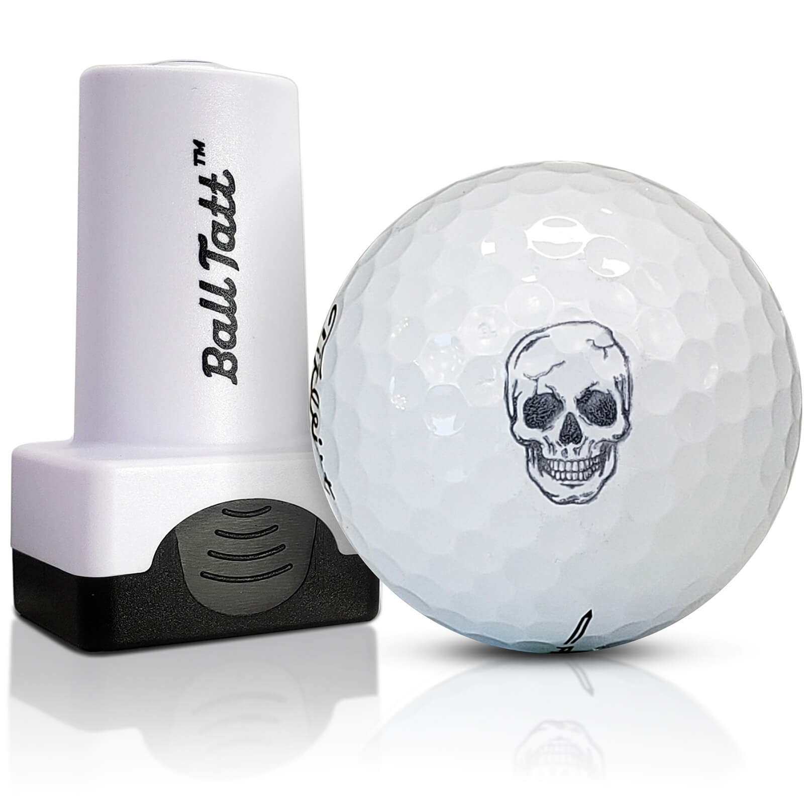 Skull Man Golf Ball Stamp for personalized golf marking and style.