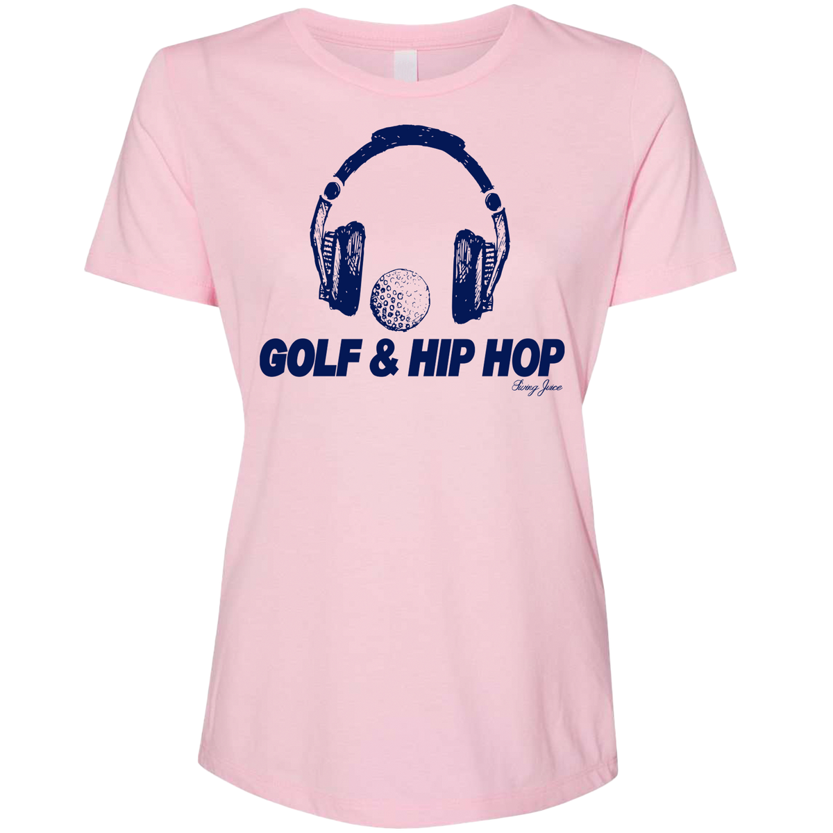 Golf Hip Hop Women’s Pink T-Shirt - Hip hop-inspired graphic, relaxed fit, soft cotton