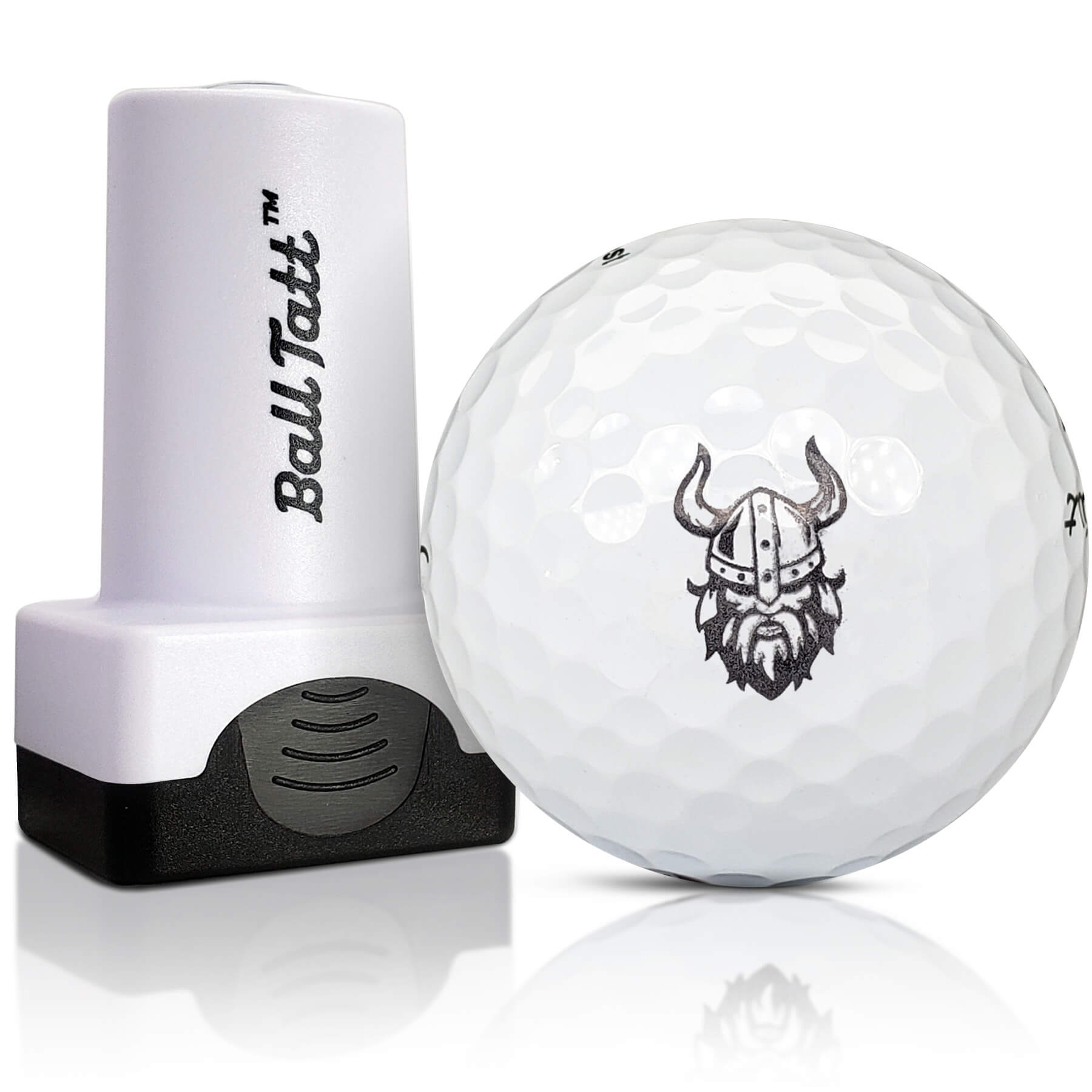 Viking Golf Ball Stamp with warrior-inspired design.