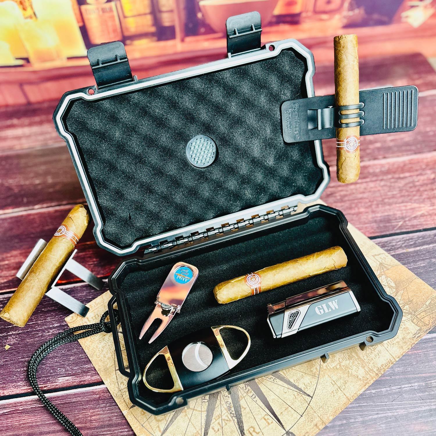 Luxury Golf Cigar Gift Set