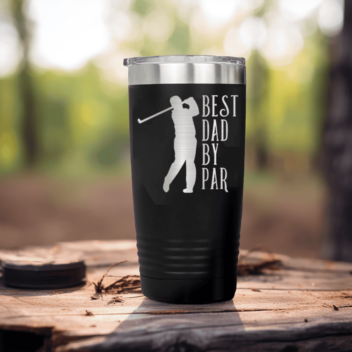 Navy golf tumbler Best Dad By Par