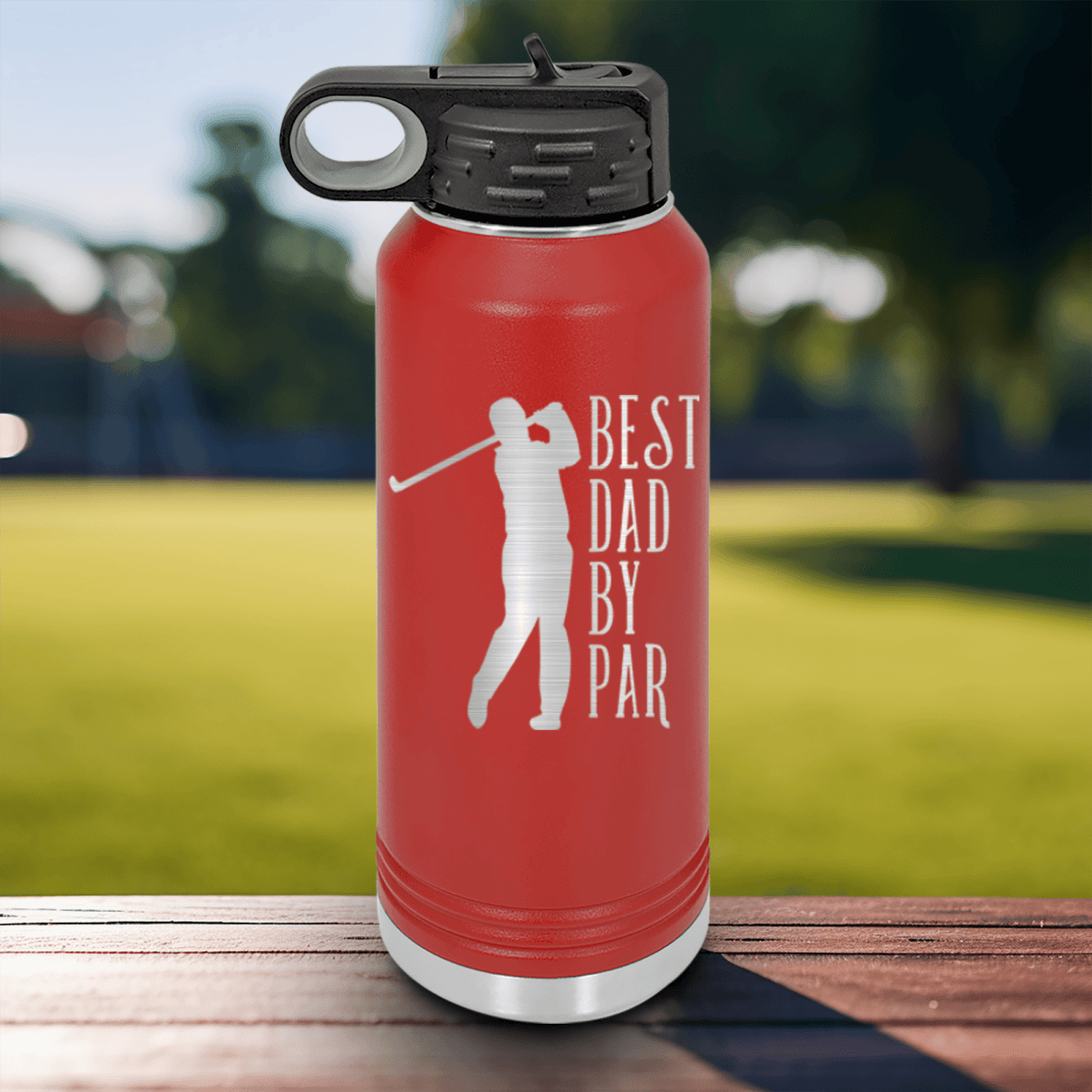 Military Green golf water bottle Best Dad By Par