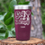 Maroon Golf Tumbler With Golf Is My Therapy Design