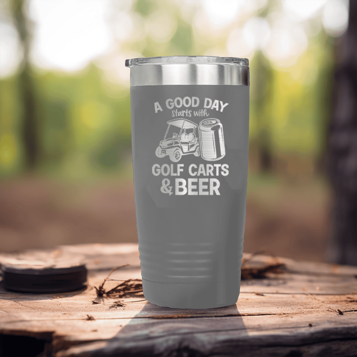 Grey golf tumbler Sip And Swing