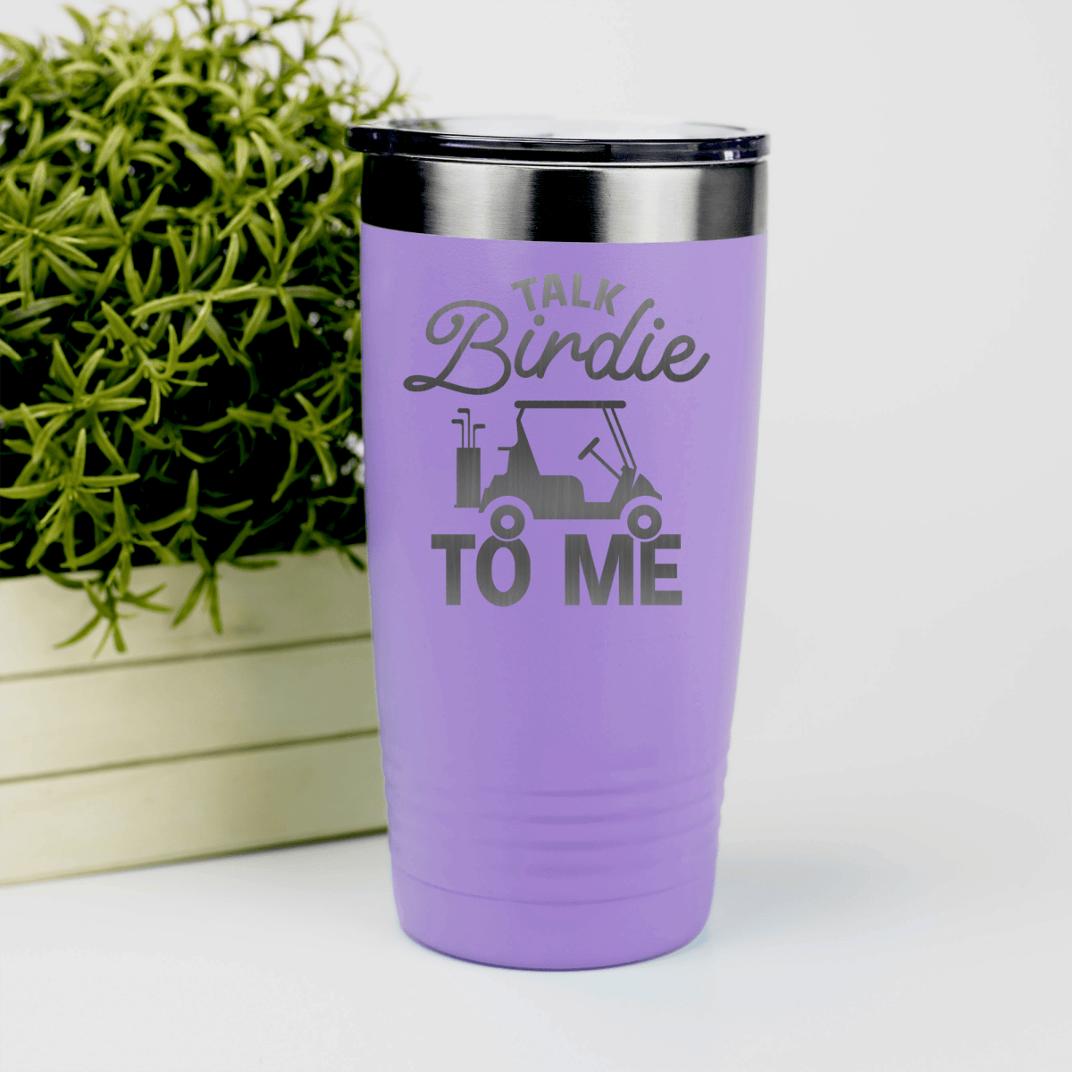 Light Purple golf tumbler Talk Birdie To Me