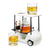 Golf cart-shaped whiskey decanter set with two glasses