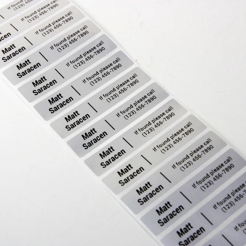 Golf Club Labels With Name